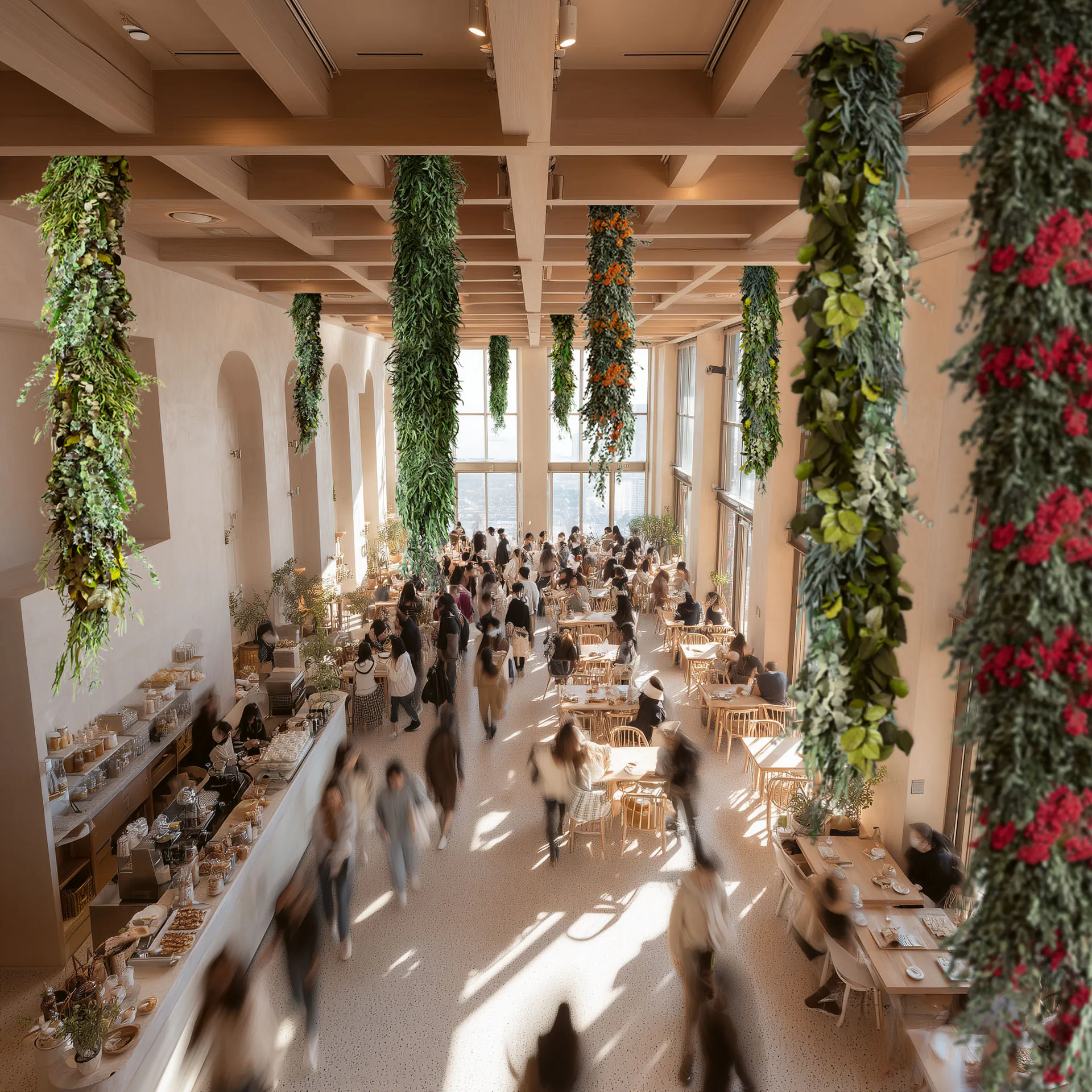 Hanging Garden Event Saal Hängende Begrünung — Deckenbegrünung von MOOSMOOS